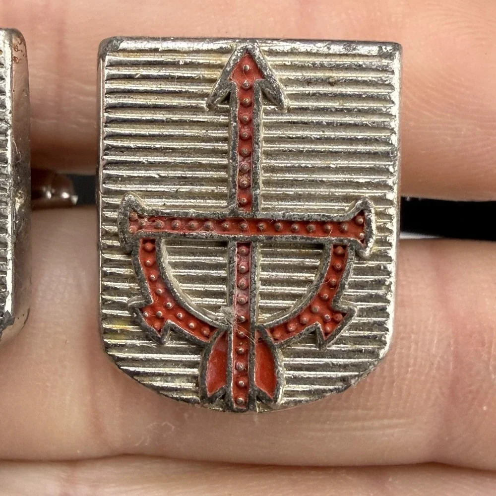 Vintage Hickok Cufflinks Scottish Rite Silver Tone Arrow‎
